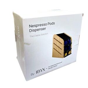 IBXY Nespresso Coffee Capsule Storage Holder for 30 Pods, Bamboo Three Tier NWT